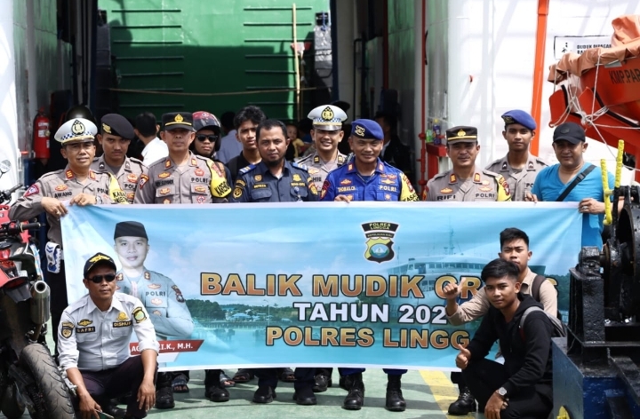 Polres Lingga Berikan Layanan Balik Mudik/F/hms