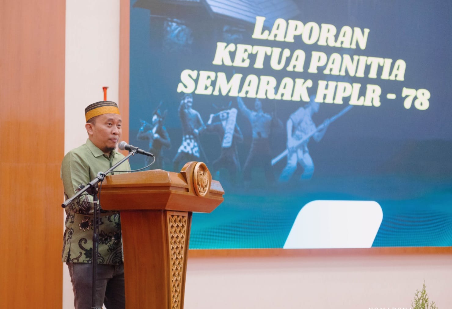 Ketua Panitia Semarak HPRL-78 Asri Tadda saat menyampaikan Sambutan, Kamis (25/01) / F. Asri Tadda