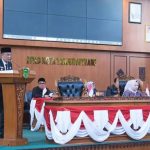 Penyampaian Laporan Keterangan Pertanggungjawaban (LKPJ) Wali Kota tahun anggaran 2023 dalam rapat paripurna di kantor DPRD Kota Tanjungpinang.