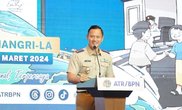 Menteri Agraria dan Tata Ruang/Kepala Badan Pertanahan Nasional (ATR/BPN) Agus Harimurti Yudhoyono (AHY) membuka Rapat Kerja Nasional (Rakernas) Kementerian ATR/BPN Tahun 2024/ Foto: Amin