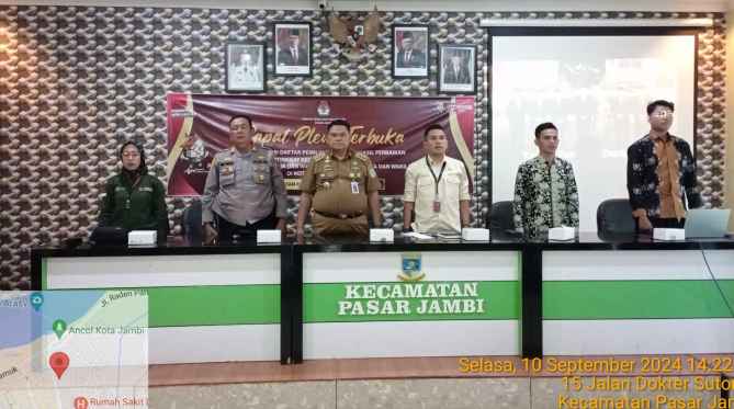 Pelaksanaan Tahapan Rekapitulasi (DPSHP) Pilkada Serentak 2024 Tingkat Kecamatan Pasar Kota Jambi/foto: Yuli. InDepthNews.id